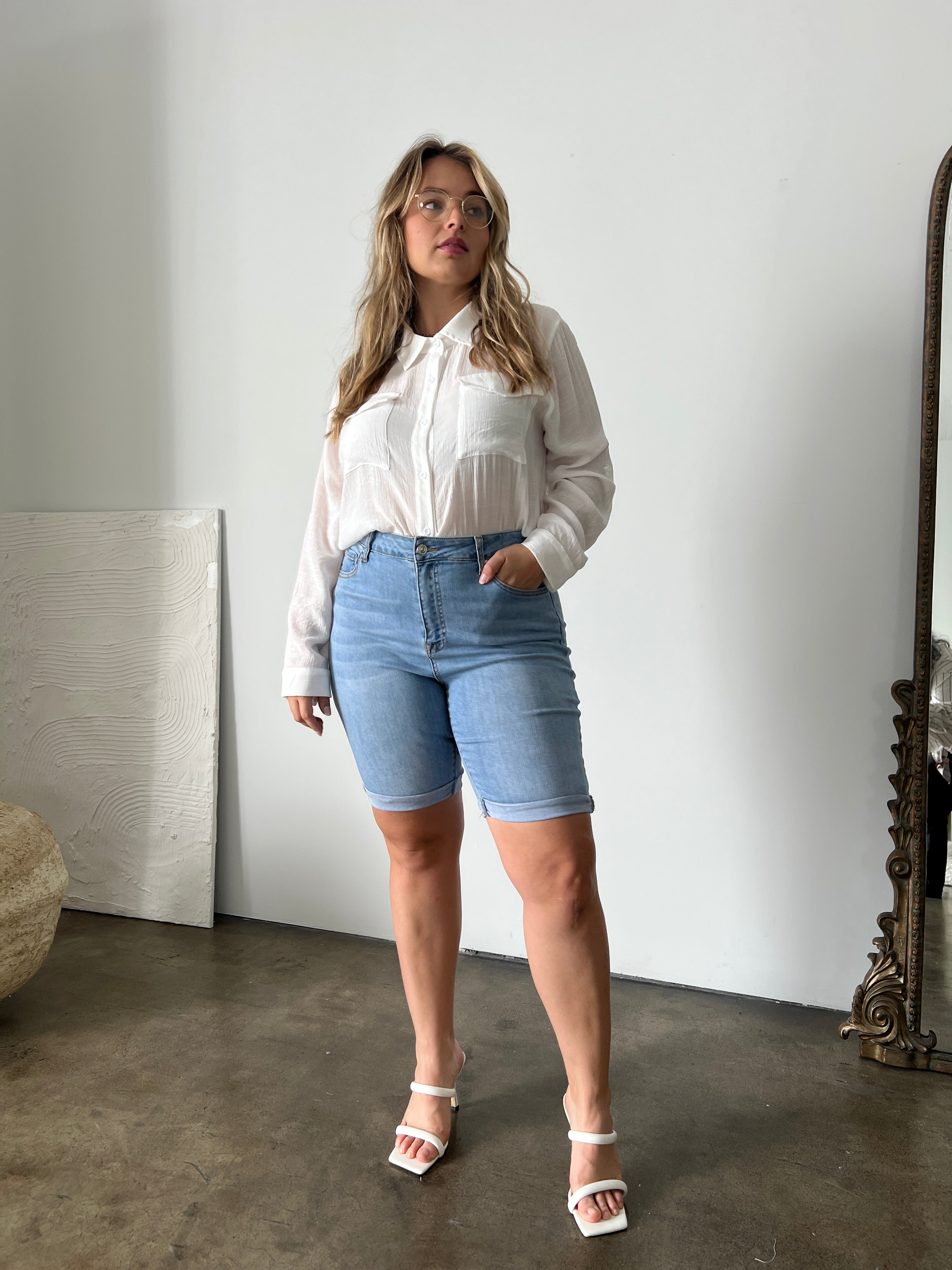 Plus Size Classic Denim Shorts – 2020AVE