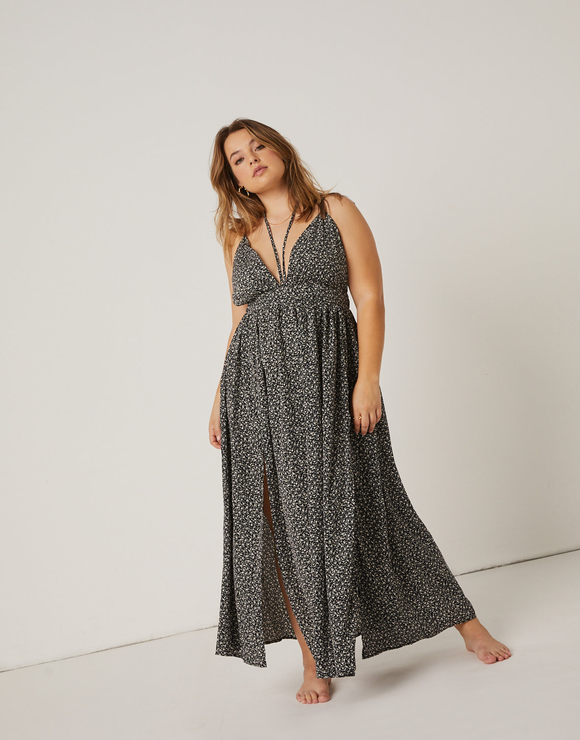 Plus Size Sultry Double Slit Dress - Plus Size Dresses - Maxi Romper –  2020AVE