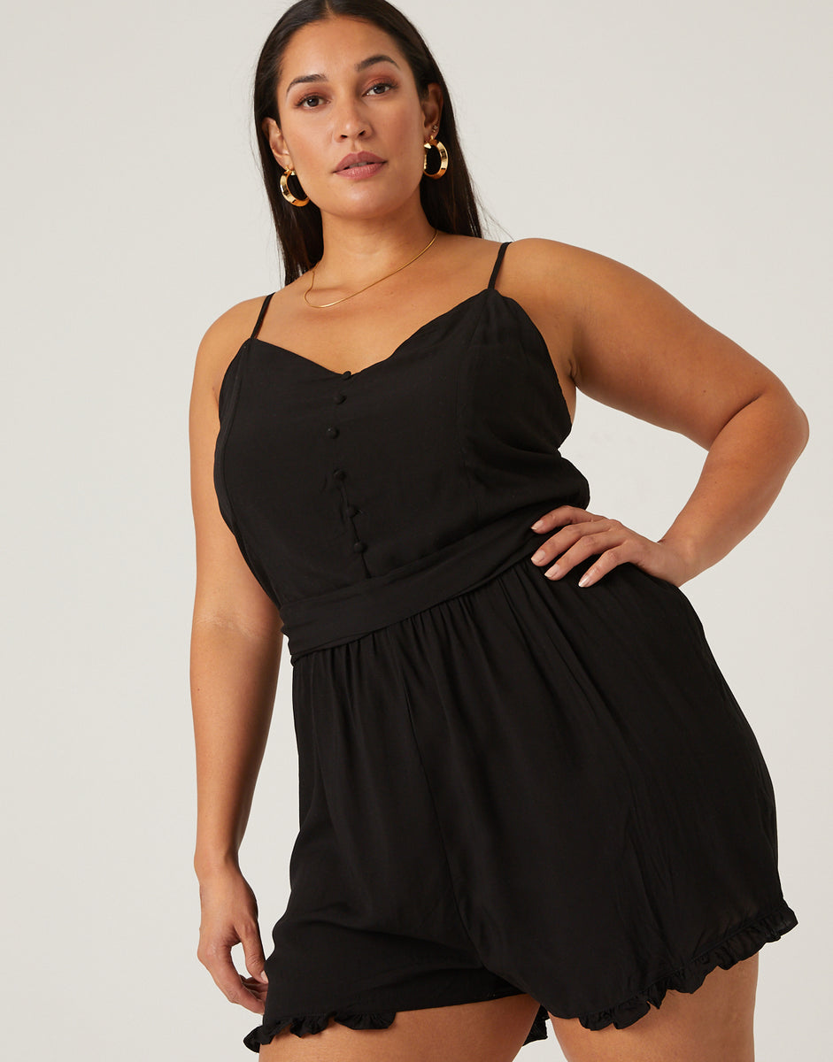 Plus Size Effortless Woven Romper