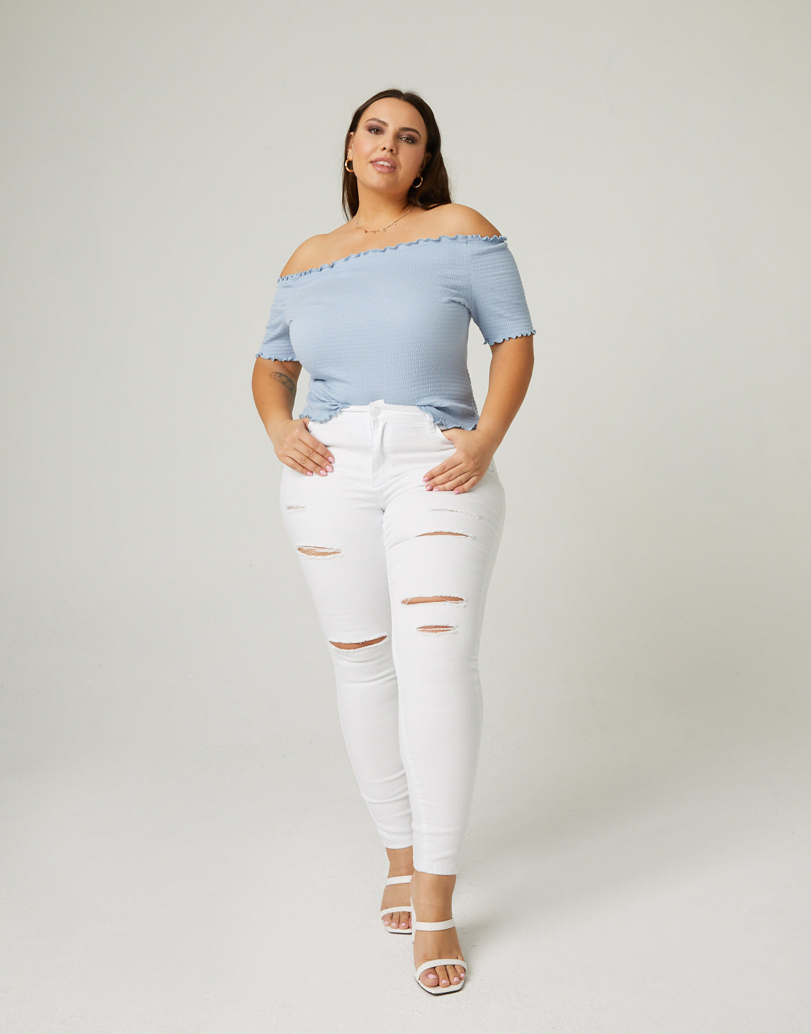 Plus Size Game Changer Distressed Jeans - Plus Size Denim – 2020AVE