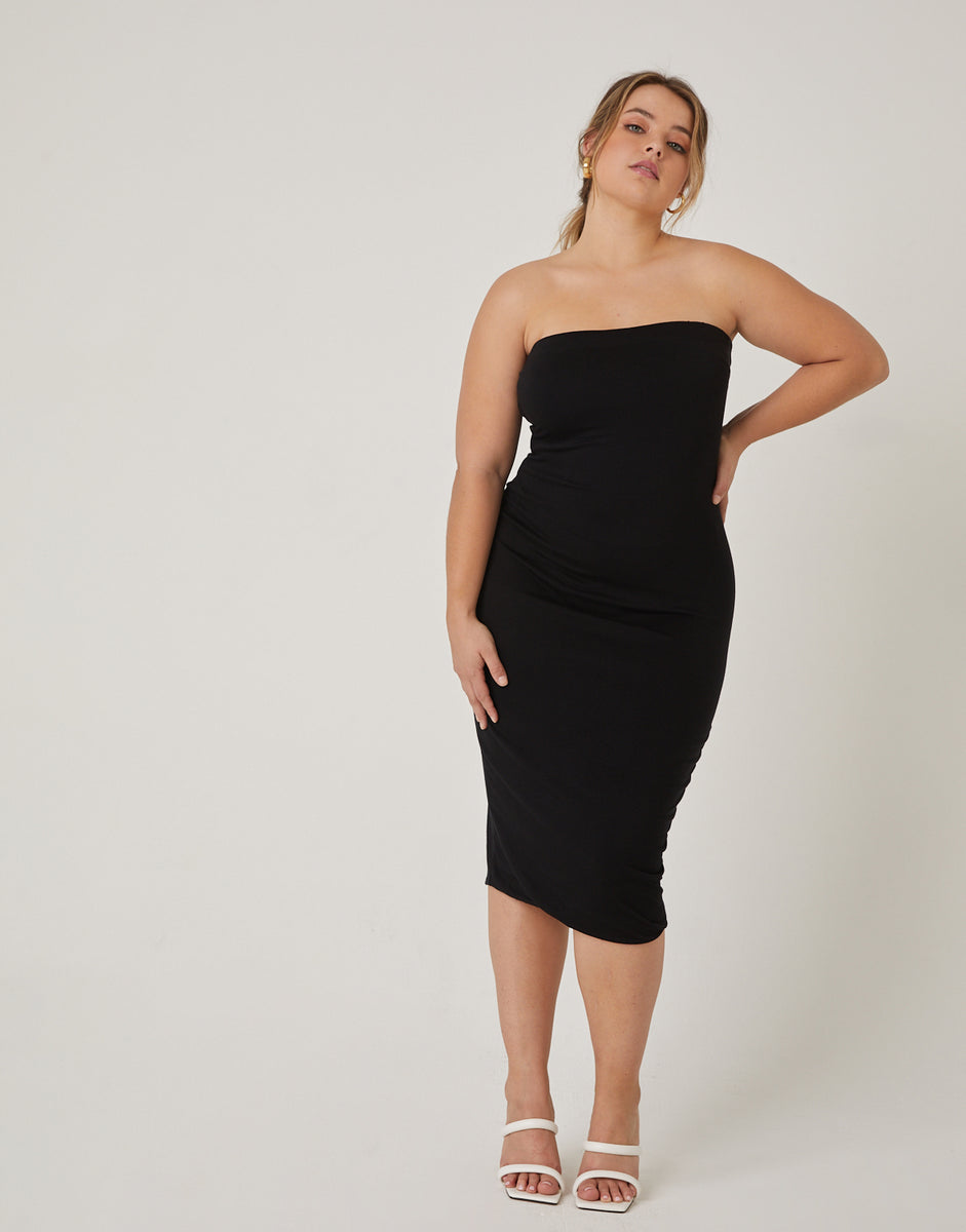 Dana Strapless Bodycon Dress – THAHAB KW