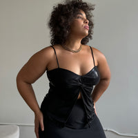 Plus Size Twist Detail Glittery Camisole Plus Size Tops -2020AVE