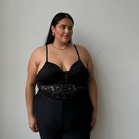 Plus Size Alexandria Lace Bralette Black