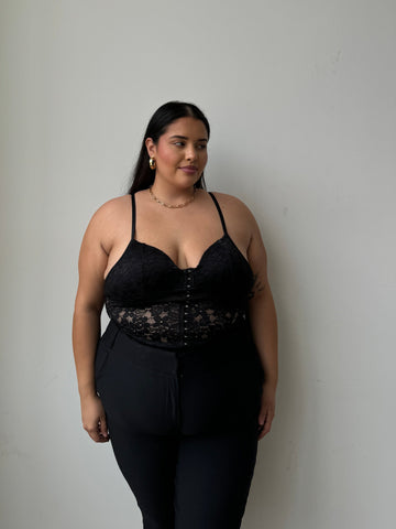 Plus Size Alexandria Lace Bralette Black