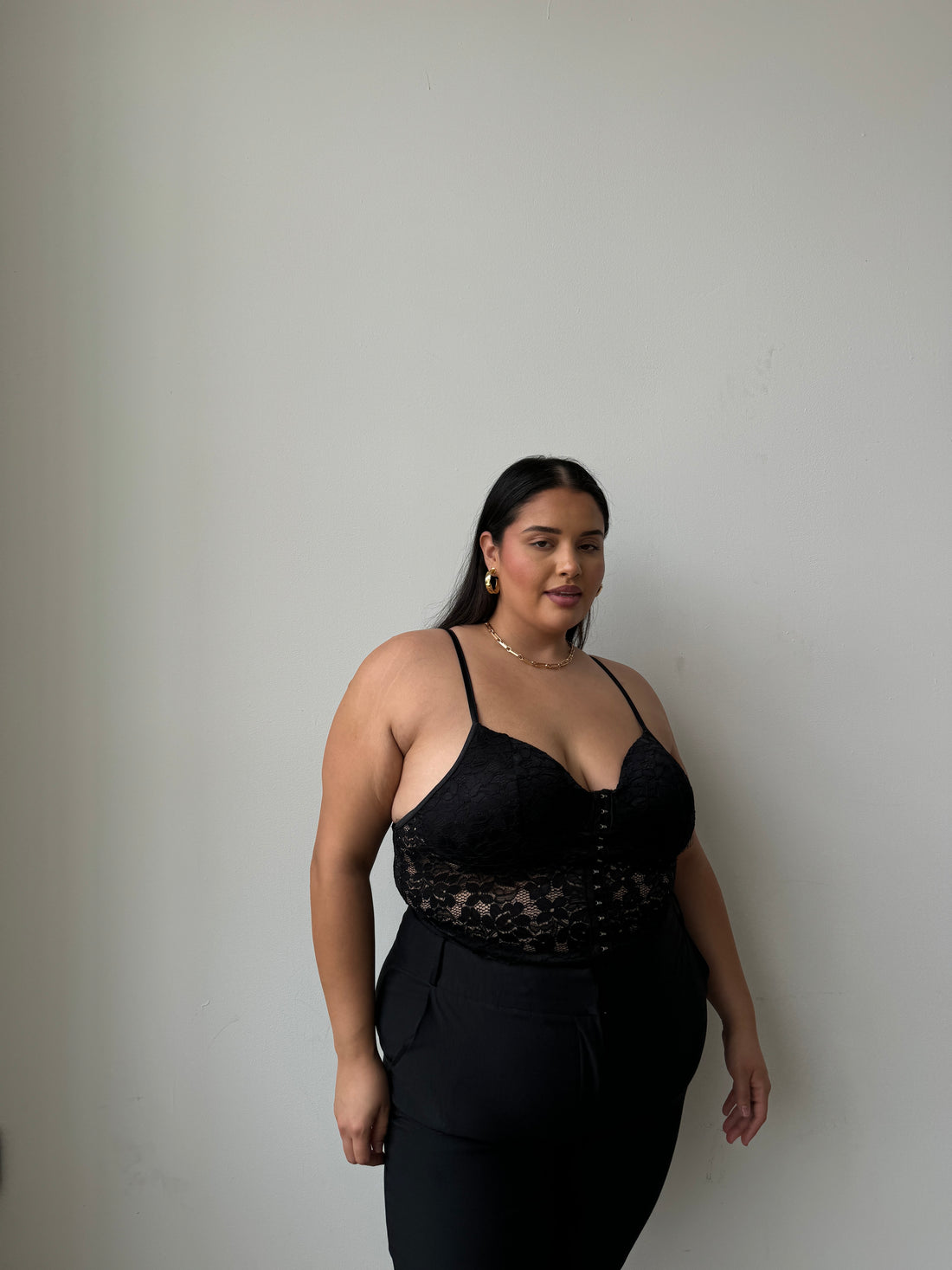 Plus Size Alexandria Lace Bralette Black