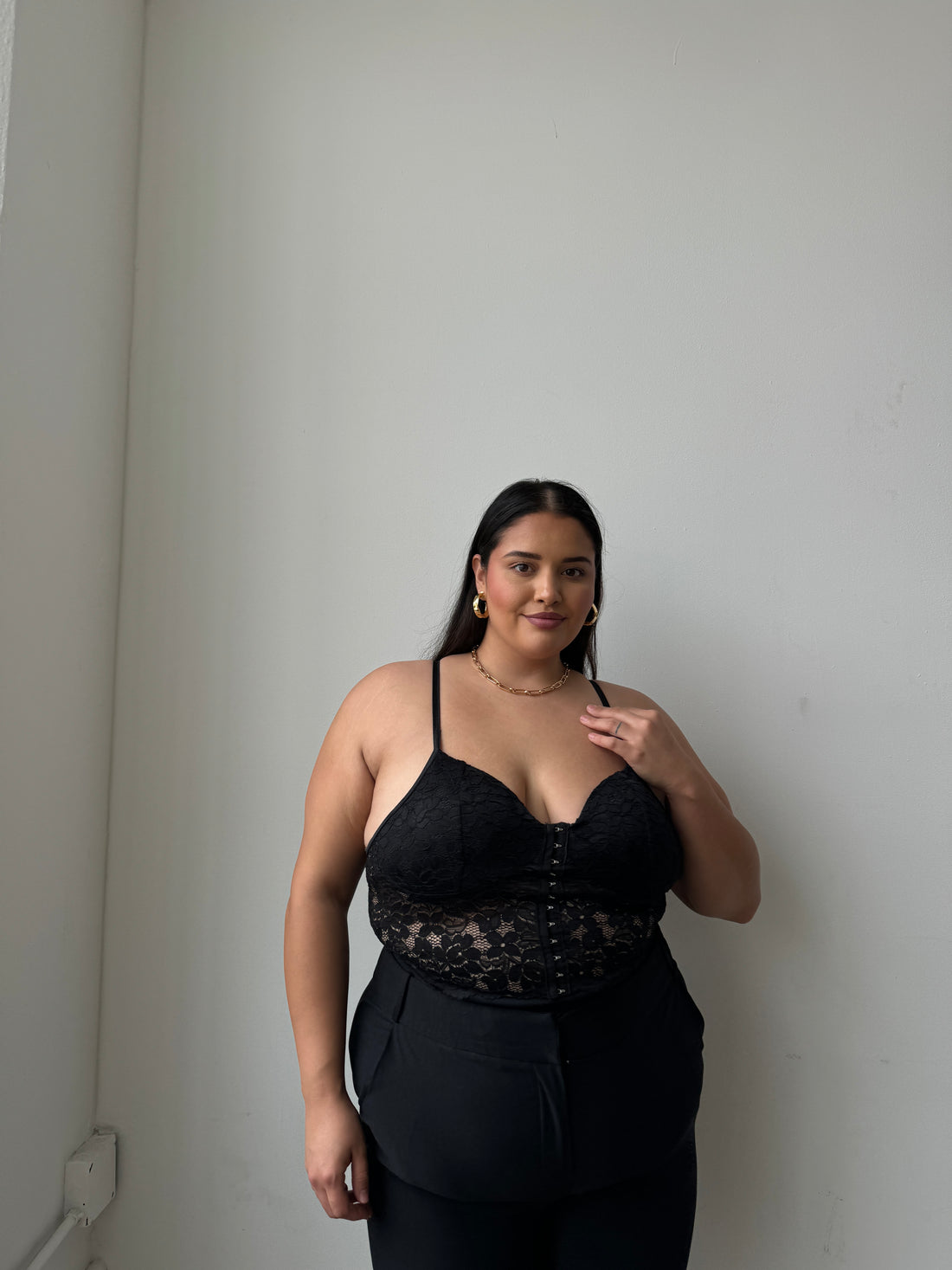 Plus Size Alexandria Lace Bralette Black