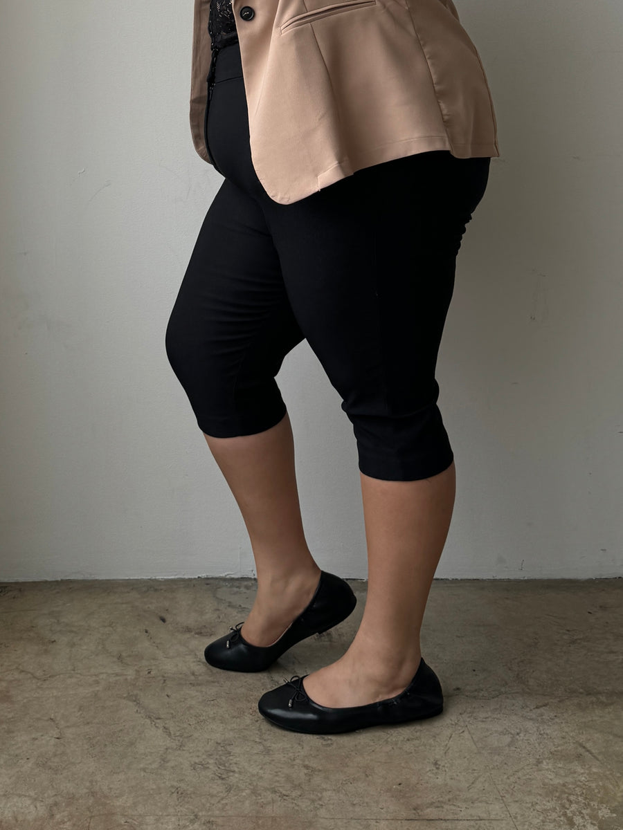 Plus Size Capri Pants Black