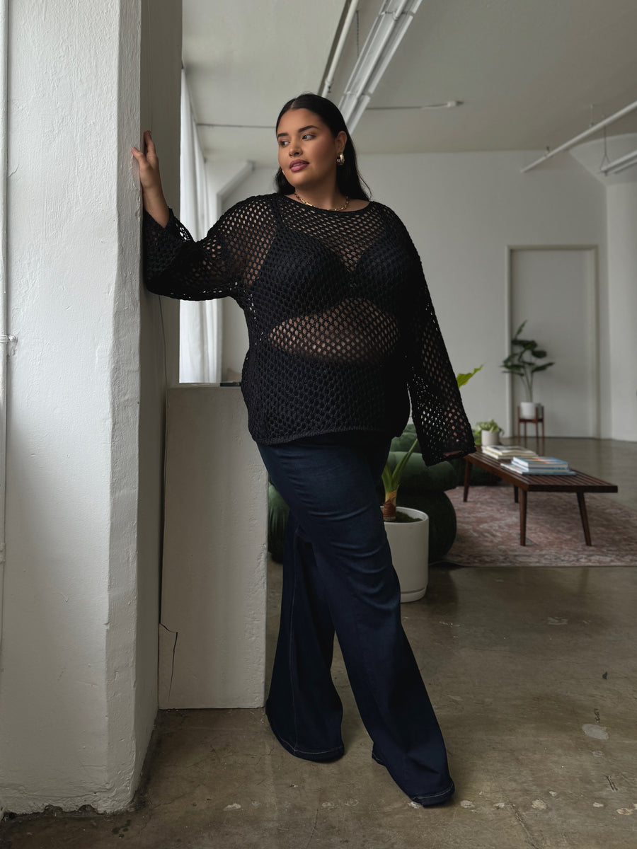 Plus Size Crochet Knit Top Plus Size Tops -2020AVE