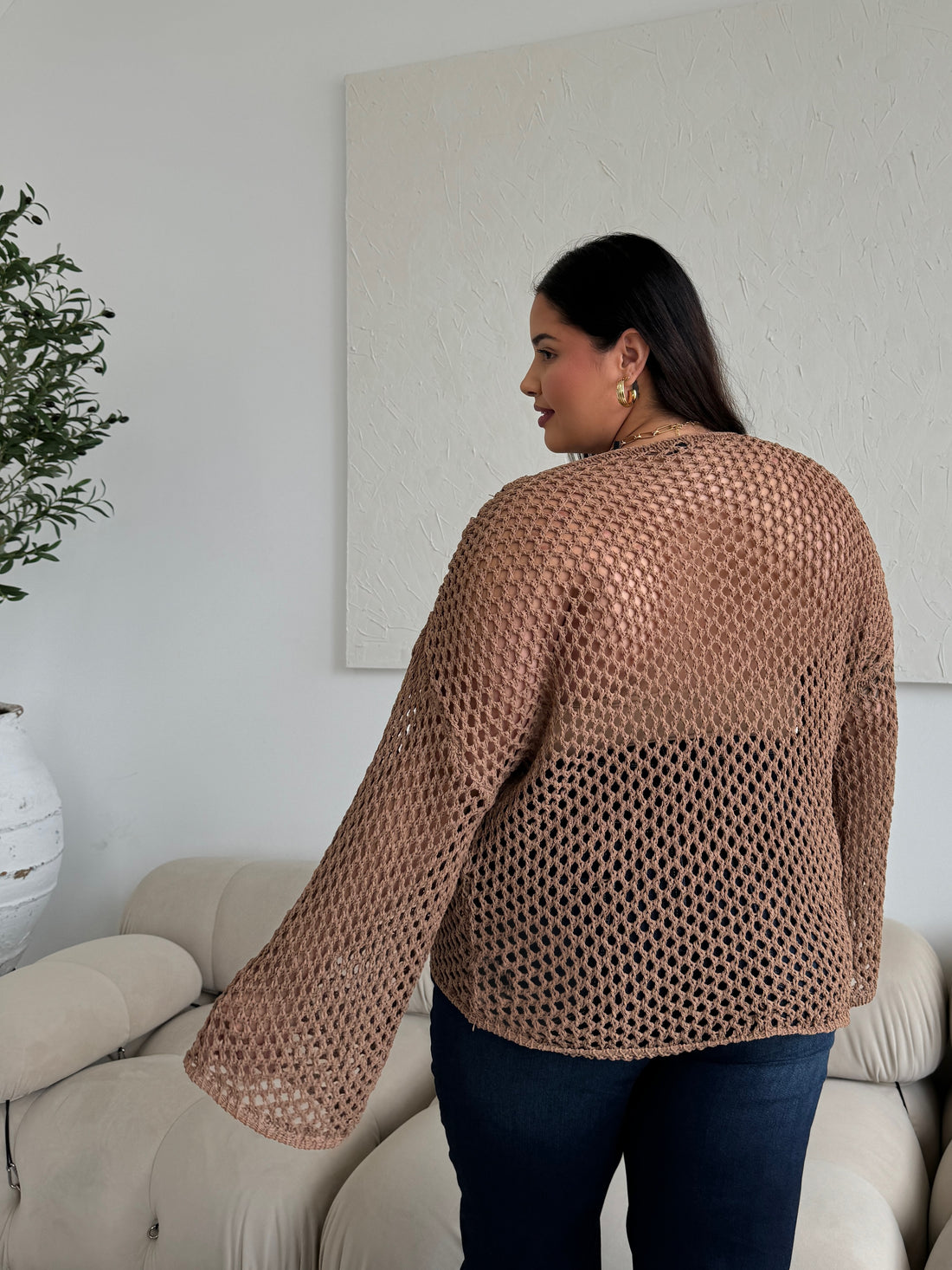 Plus Size Crochet Knit Top Plus Size Tops -2020AVE