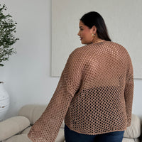 Plus Size Crochet Knit Top Plus Size Tops -2020AVE