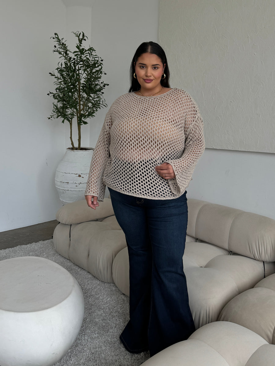 Plus Size Crochet Knit Top Plus Size Tops -2020AVE