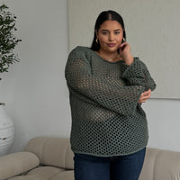 Plus Size Crochet Knit Top Plus Size Tops -2020AVE