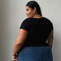 Plus Size Everyday Ribbed Tee Black