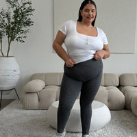 Plus Size Everyday Ribbed Tee White