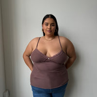 Plus Size Lace Cami Top Mauve