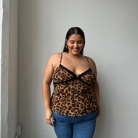 Plus Size Leopard Lace Cami