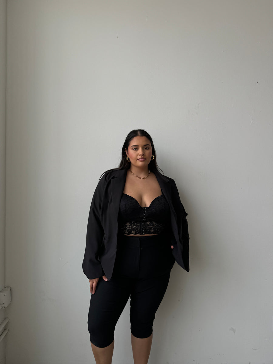 Plus Size Sleek Blazer Black