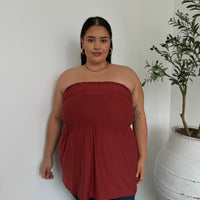 Plus Size Smocked Baby Doll Top Plus Size Tops -2020AVE