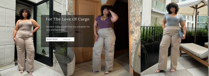 For the love of cargo. Stretch cargo pants that are versatile for any styling mood. Shop plus size pants now