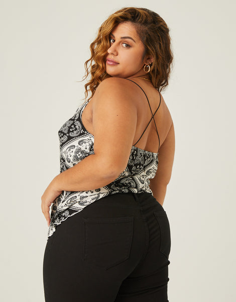 Plus Size Paisley Bandana Print Tank – 2020AVE